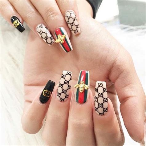 simple gucci nails|gucci nail designs.